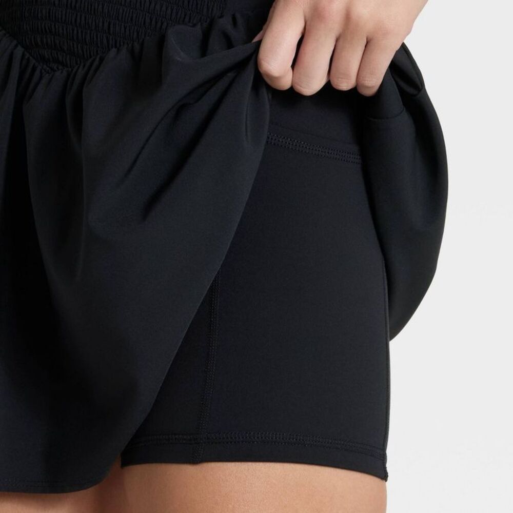 Open Box - JoyLab - Women's Smocked Active Dress - JoyLab Black S Black - Picture 4 of 4